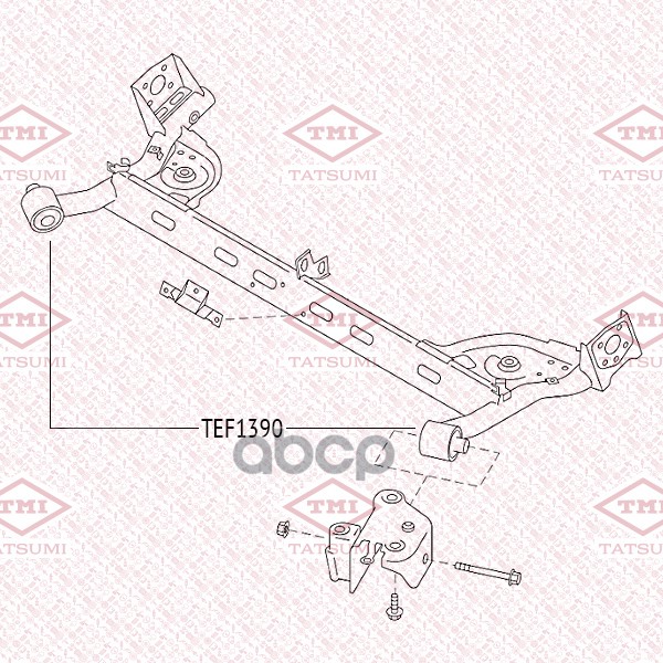 Сайлентблок задней балки TATSUMI арт. TEF1390