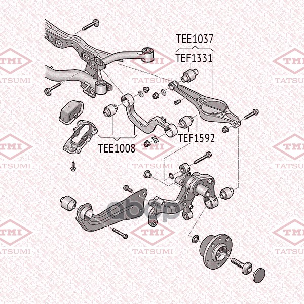 Сайлентблок заднего поперечного рычага TATSUMI арт. TEF1592