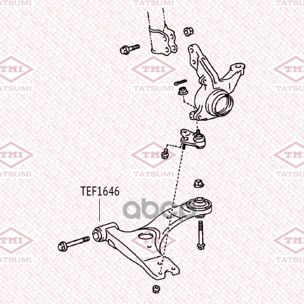 Сайлентблок Рычага | Перед Прав/Лев | TATSUMI арт. TEF1646