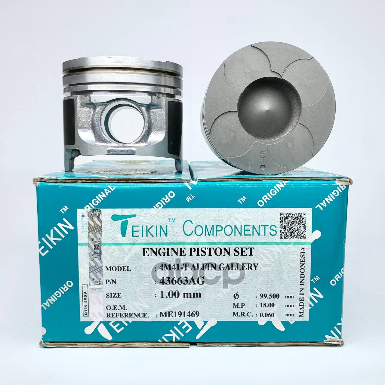 Поршень без колец ( цена за 1 шт) с масл. галереей Mitsubishi 4M41-T d98.5+1.00 (ME191469/ME191470) TEIKIN арт. 43663AG100