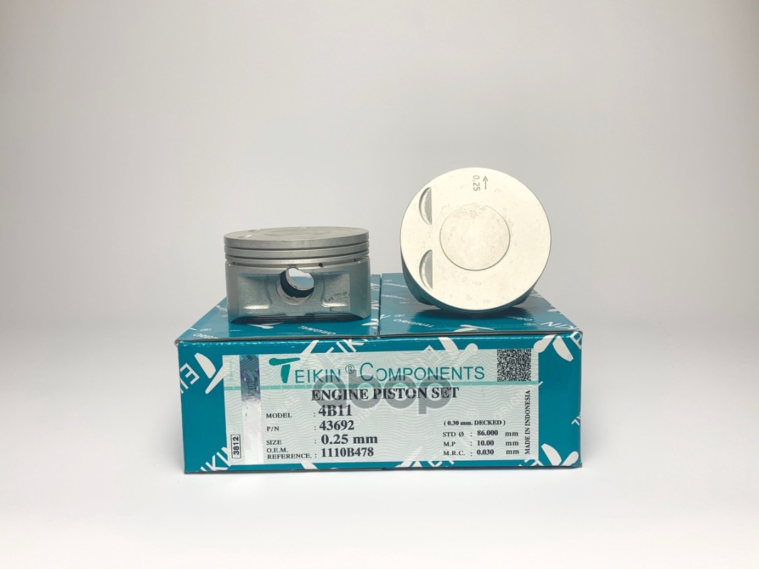 Поршень без колец ( цена за 1 шт) Mitsubishi 4B11 D86.0+0.25 (1110B480) TEIKIN арт. 43692025