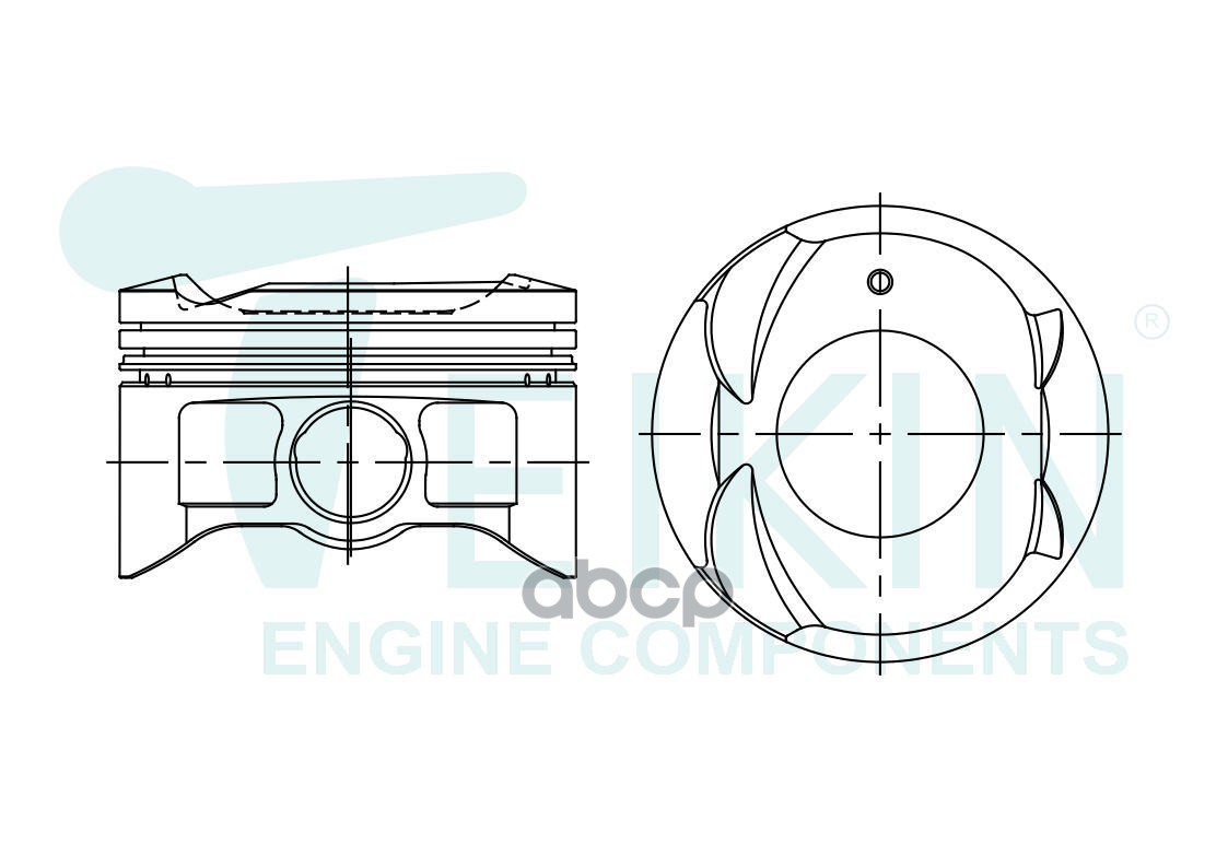 Поршень (STD/ к-т 4 шт) Toyota Allion (T240,T260) 01-21 / Corolla 00-19 1NZFE TEIKIN арт. 46364 STD