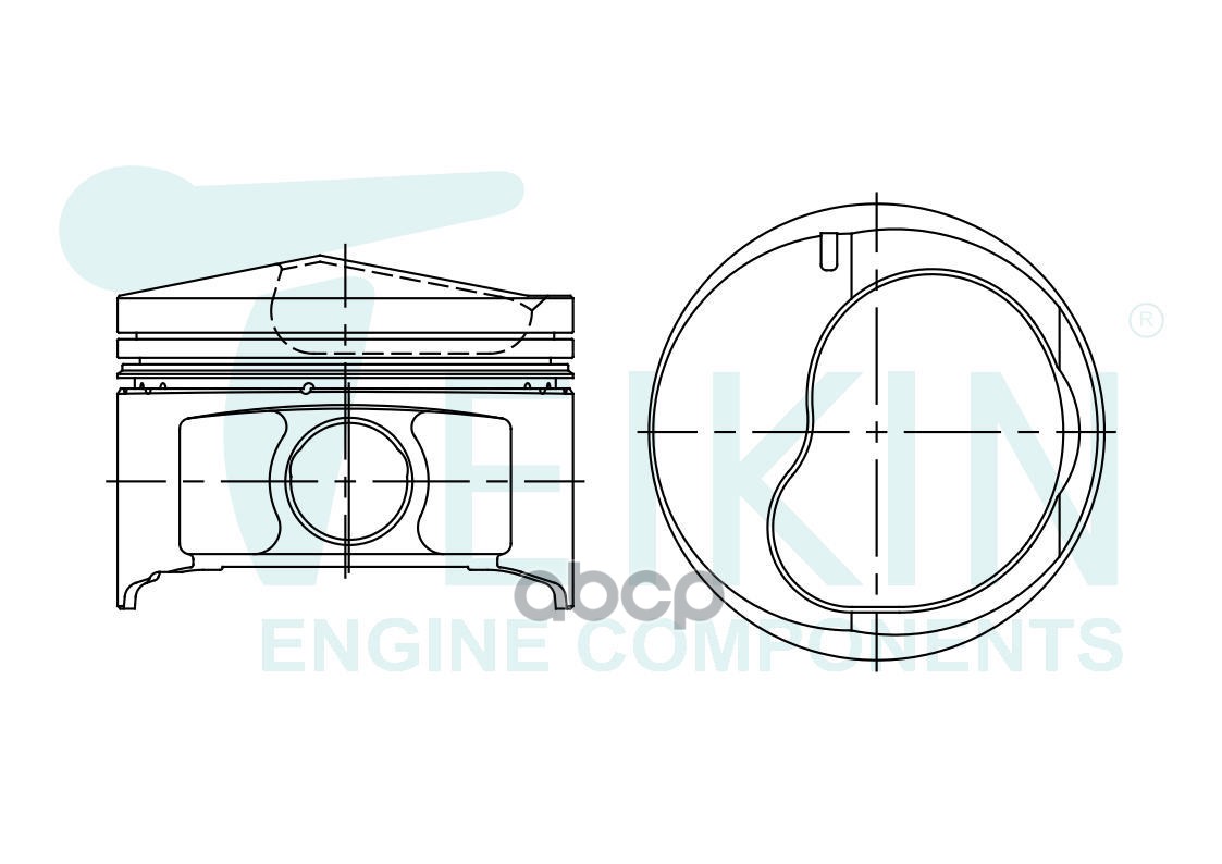 Поршень (0.5/ к-т 4 шт) Toyota Vista 98-00 / Corona Premio 96-01 3SFSE TEIKIN арт. 46378 050