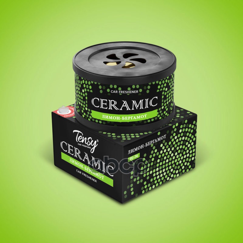 Ароматизатор Воздуха На Панель Приборов Tensy Банка/Керамика Лимон Бергамот Tensy Tc74 TENSY арт. TC74