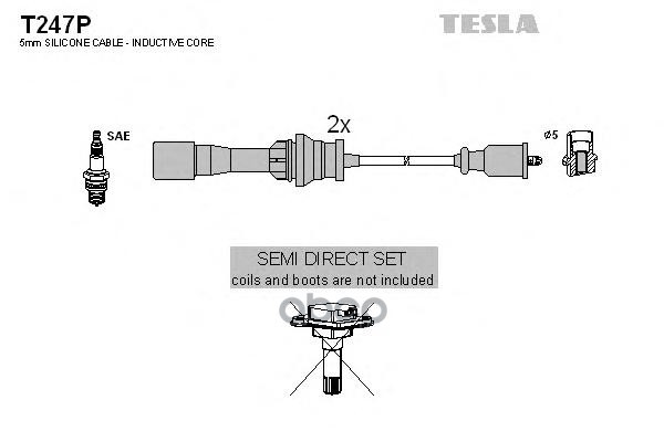 Провода высоковольтные компл. Mazda TESLA T247P TESLA арт. T247P