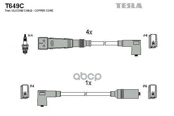 Провода Высоковольтные Компл. Tesla T649c TESLA арт. T649C