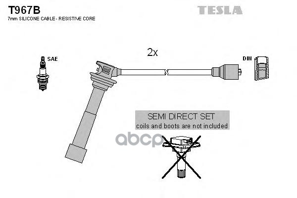 Провода Высоковольтные Компл. Suzuki Ignis/Liana/Swift Tesla T967b TESLA арт. T967B