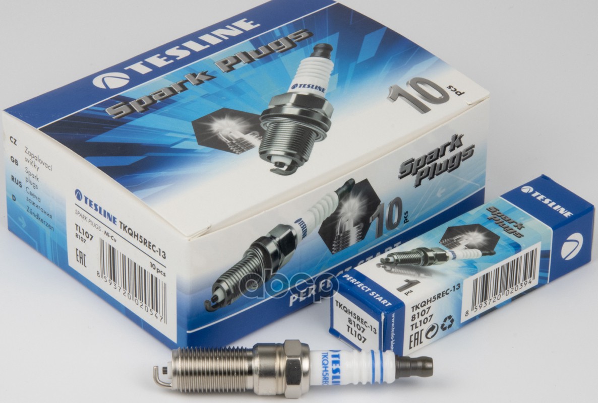 Свеча зажигания (4559) TR5B-13 FORD Focus/C-Max/Fiesta/Mondeo, Mazda 2, 3 TESLA TL107 TESLA арт. TL107