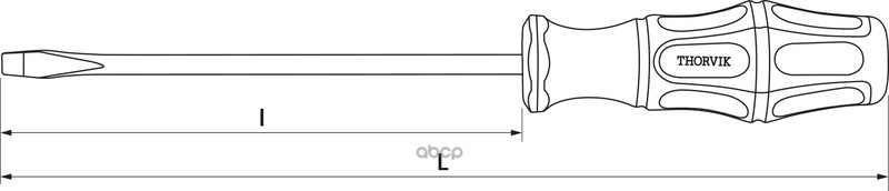Отвертка Стержневая Шлицевая, Sl3х100 Мм THORVIK арт. SDL3100
