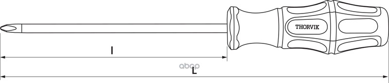 Отвертка Стержневая Крестовая, Ph2x150 Мм THORVIK арт. SDP2150