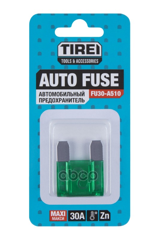 Предохранитель Макси  30А  1 шт  в блистере TIREI арт. fu30-a510