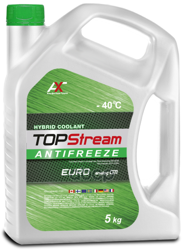 Антифриз Topstream Euro G11 5 Л TOPStream арт. atse00005