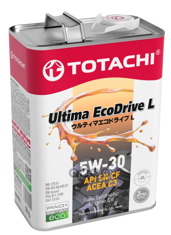 TOTACHI Масло моторное TOTACHI ULtima EcoDrive L FuLLy Synthetic SN/CF 5W-30 4л (4562374690929) 12104