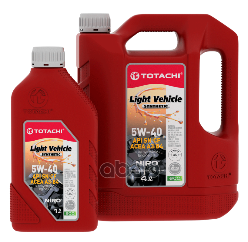 TOTACHI Масло моторное синтетическое NIRO LV 5W40 SN/CF, A3/B4 5л