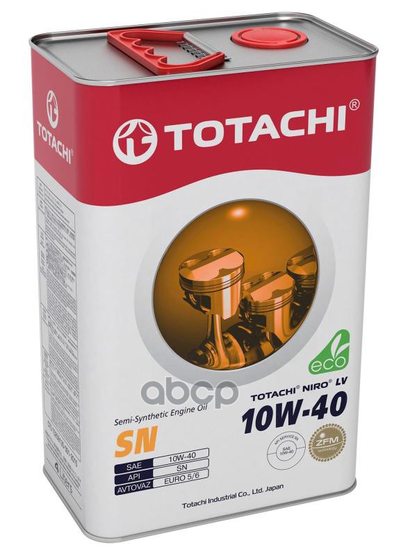 TOTACHI Снят, Замена 19604 Totachi Niro Lv Semi-Synthetic Sn Cf 10W-40 3,47 Кг 4Л