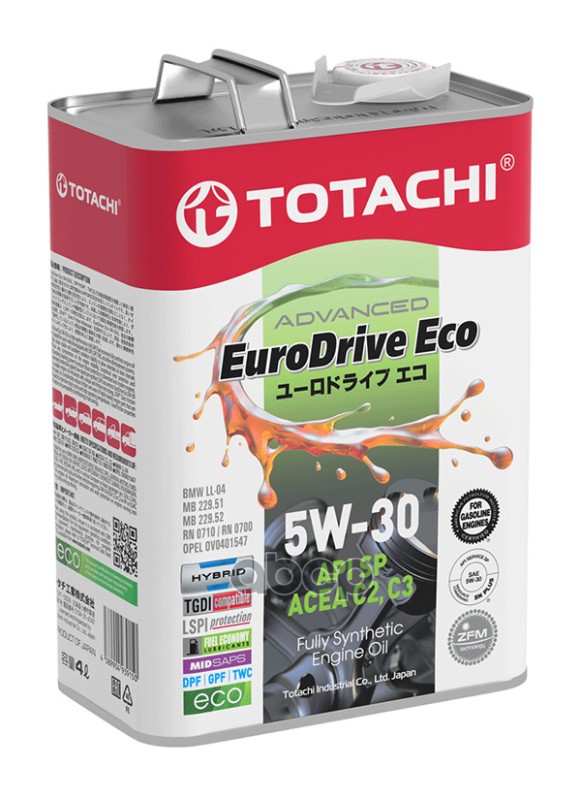 TOTACHI Масло моторное синтетическое EuroDrive ECO 5W30 SP, C2/C3, GF-6A 4л