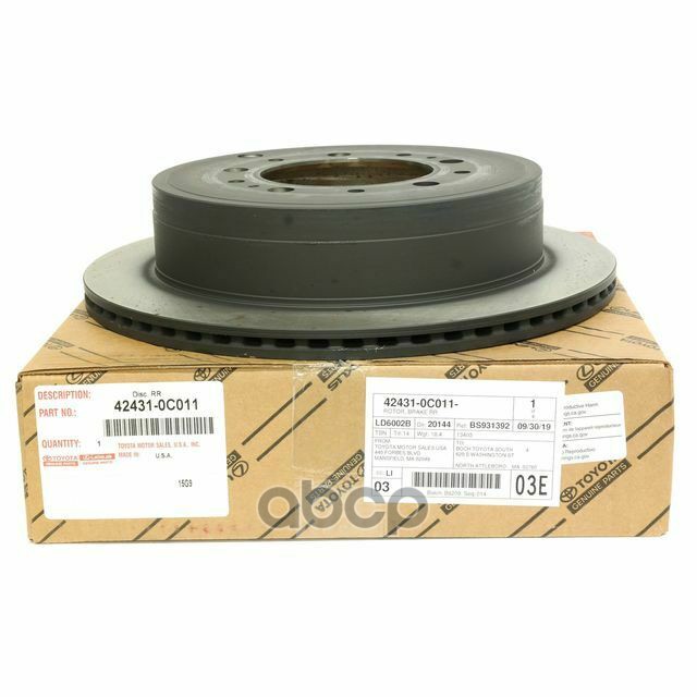 Диск Тормозной Задний Toyota Sequoia, Tundra TOYOTA арт. 424310C011