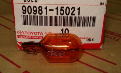 Лампа накаливания сигнальная WY21W жёлтая W3x16q TOYOTA арт. 9098115021