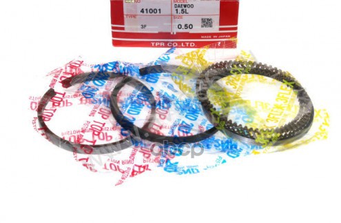 Кольца поршневые (комплект) 0,50 CHEVROLET LANOS/DAEWOO NEXIA A15SMS/A15MF/G15MF TPR арт. 41001 050