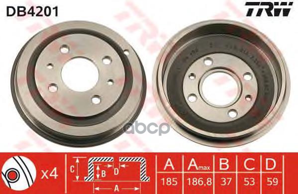 Барабан тормозной DB4201 TRW арт. DB4201