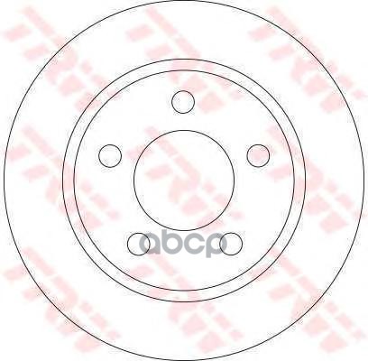 Диск тормозной задний MAZDA 3 1.4/1.6L all 2003-> /D=258mm TRW DF4419 TRW арт. DF4419