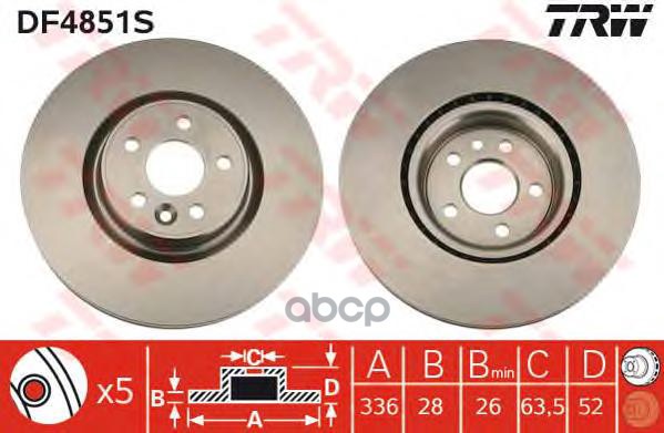 Диск Тормозной Передн Changan Volvo: S80l  09 - Volvo: S80 Ii 06 -, V70 Ii Универсал  00 -, V70 Iii Универсал 07 -, Xc70 Ii 0...