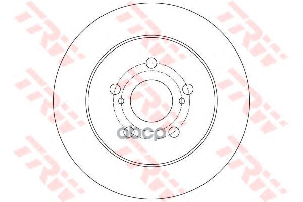Диск тормозной задний TOYOTA TRW DF6145 TRW арт. DF6145