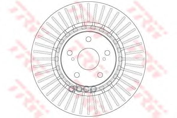 Диск тормозной передний LEXUS RX (12/08- ), TOYOTA RAV4 IV (17") DF6265 TRW арт. DF6265
