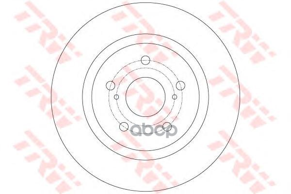 Диск тормозной задний TOYOTA AVENSIS (T27) DF6324 TRW арт. DF6324