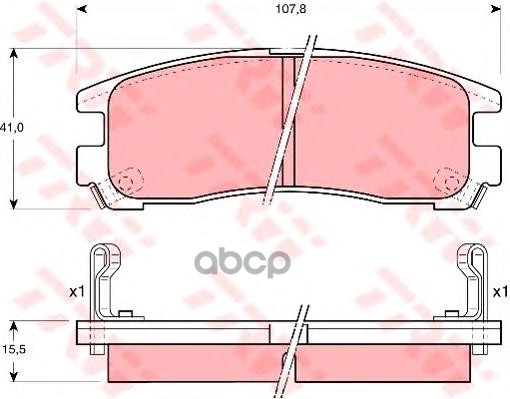 Колодки задние MITSUBISHI GALANT PAJERO SPACE TRW GDB1023 TRW арт. GDB1023