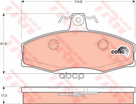 Колодки передние SKODA Felicia TRW GDB1280 TRW арт. GDB1280