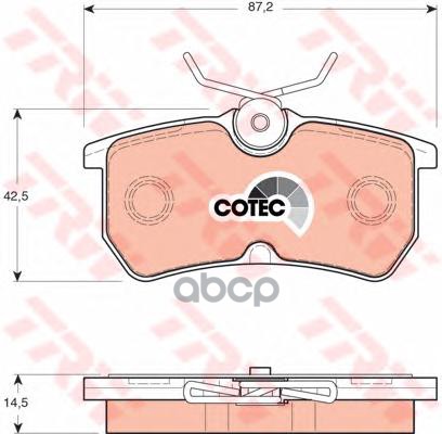 Колодки задние FORD FOCUS I GDB1354 TRW арт. GDB1354
