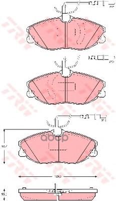 Колодки передние PEUGEOT 406/306/607 TRW GDB1423 TRW арт. GDB1423