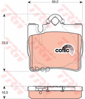 Колодки Задние Mb W220 Trw Gdb1455 TRW арт. GDB1455