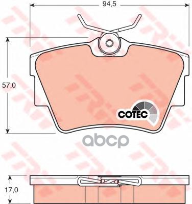 Колодки задние OPEL Vivaro/RENAULT Trafic II all 01-> TRW GDB1479 TRW арт. GDB1479