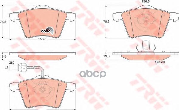 Колодки Тормозные Дисковые Передн Ford: Galaxy 95-,  Seat: Alhambra 96-,  Vw: Sharan 95- TRW арт. GDB1538