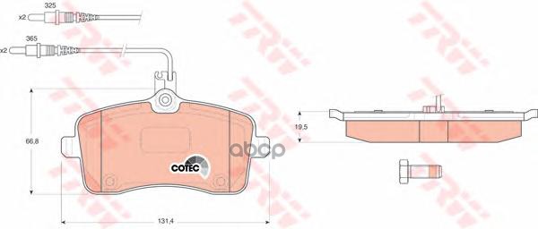 Колодки передние PEUGEOT 407 04-> TRW GDB1594 TRW арт. GDB1594