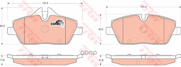 Колодки передние BMW 1 E81, E87, MINI (R55, R56, R57) GDB1611 TRW арт. GDB1611