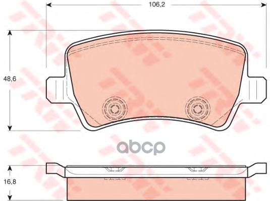 Колодки задние FORD GALAXY II, S-MAX, VOLVO S60 II, S80 II, XC70 II GDB1685 TRW арт. GDB1685