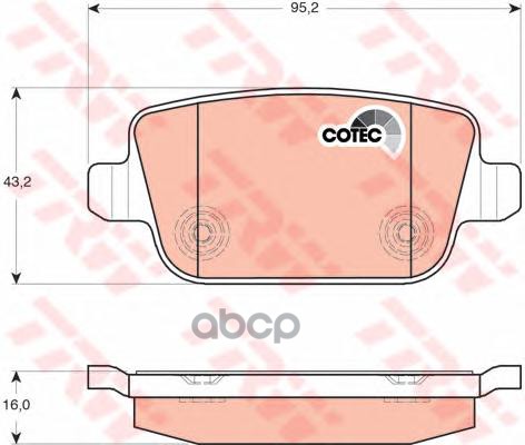 Колодки задние FORD /VOLVO /LAND ROVER TRW GDB1708 TRW арт. GDB1708