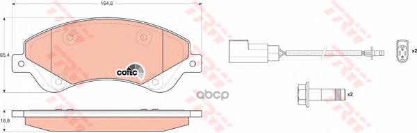 Колодки передние FORD TRANSIT 06- GDB1723 TRW арт. GDB1723