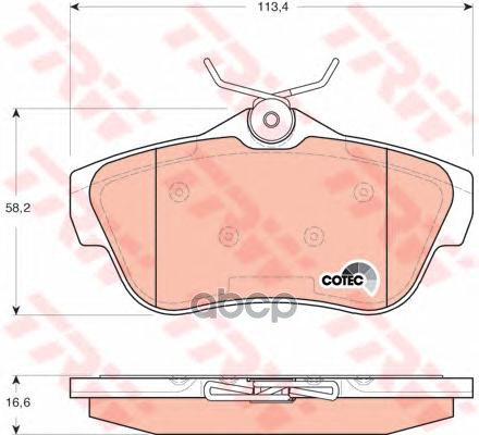 Колодки задние CITROEN Jumpy II/PEUGEOT Expert II TRW GDB1740 TRW арт. GDB1740