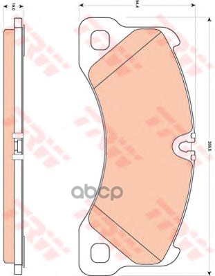 Колодки передние PORSCHE CAYENNE, VW TOUAREG (7L_, 7P_) GDB1774 TRW арт. GDB1774