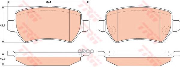 Колодки Задние Opel Astra G/H Meriva Zafira Trw Gdb1831 TRW арт. GDB1831