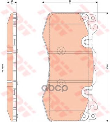 Колодки передние LAND ROVER DISCOVERY IV, RANGE ROVER III-IV, SPORT GDB1834 TRW арт. GDB1834