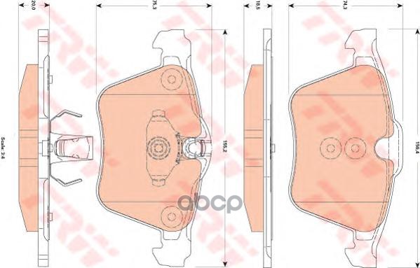 Колодки передние JAGUAR XF/XJ/XK 2006-> TRW GDB1835 TRW арт. GDB1835