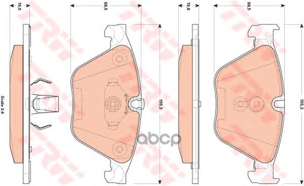 Колодки передние BMW 5 / 7 TRW GDB1854 TRW арт. GDB1854