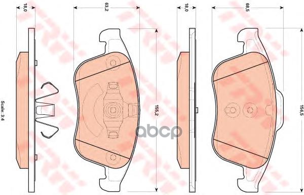 Колодки передние RENAULT Latitude 2010-> TRW GDB1896 TRW арт. GDB1896