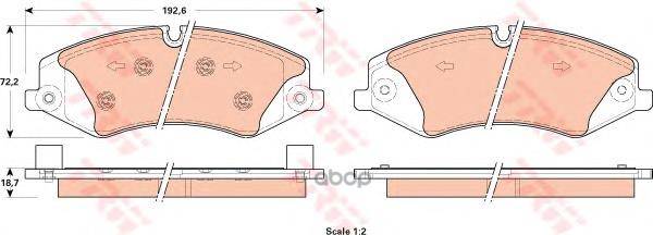 Колодки передние LAND ROVER DISCOVERY IV, RANGE ROVER III, SPORT GDB1898 TRW арт. GDB1898