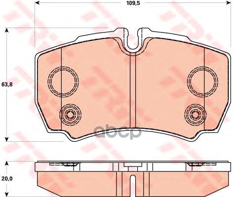 Колодки задние FORD Transit 2.2/2.4 all TDCI 2006-> TRW GDB1901 TRW арт. GDB1901